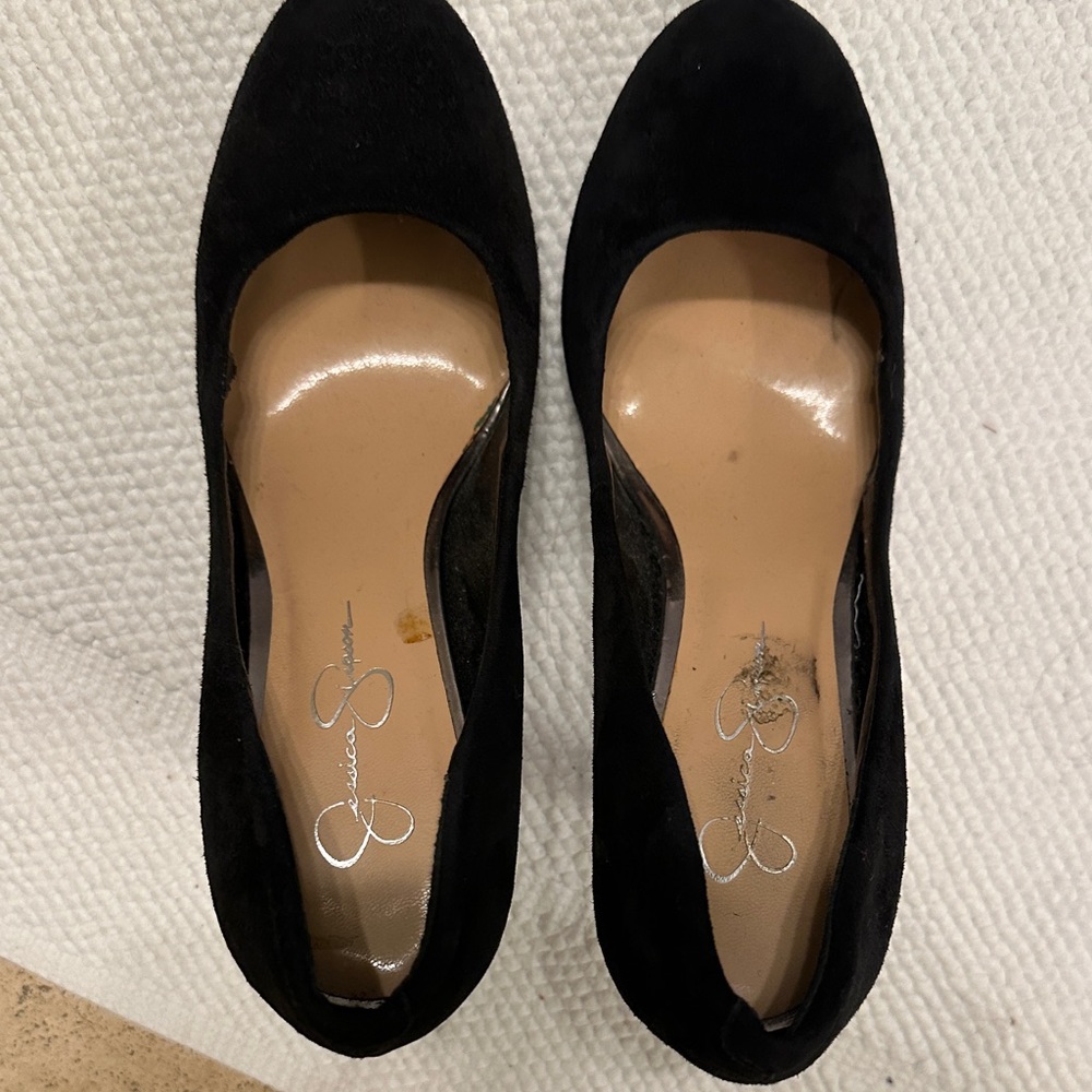 Jessica Simpson Black Suede Heels